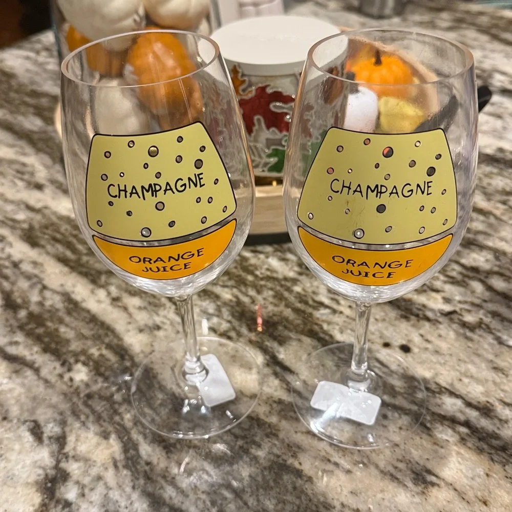 Champagne and Orange Juice Glasses - Picture 3 of 3